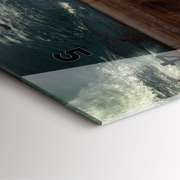 Horloge murale carrée Personne sur des skis nautiques