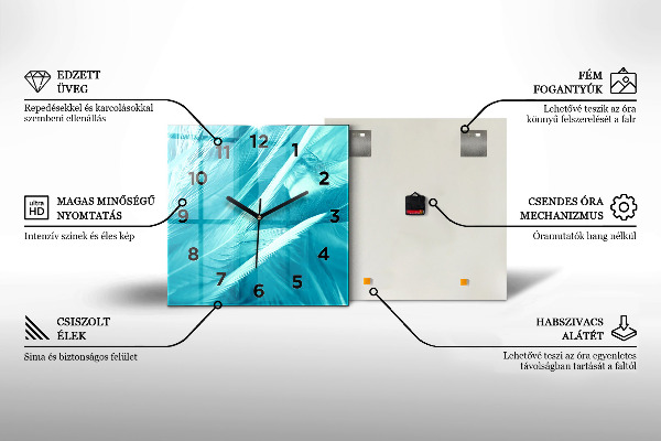 Horloge murale carrée Personne sur des skis nautiques
