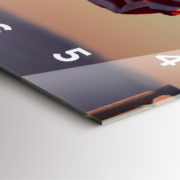 Horloge murale carrée Drapeau des États-Unis flottant