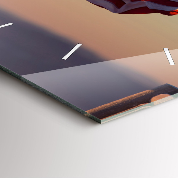 Horloge murale carrée Drapeau des États-Unis flottant