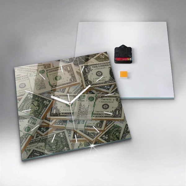 Horloge murale carrée 1 dollar américain