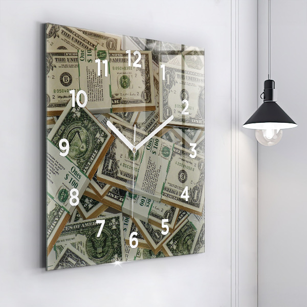 Horloge murale carrée 1 dollar américain