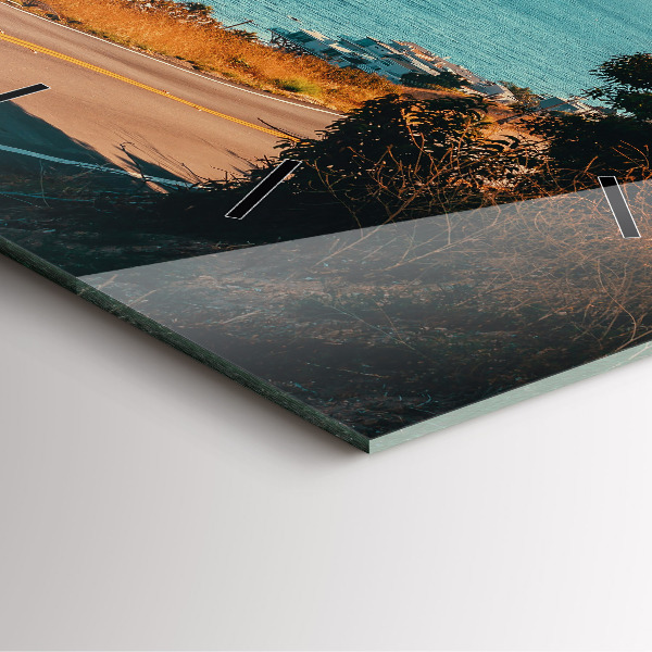 Horloge murale carrée Palmiers à Malibu