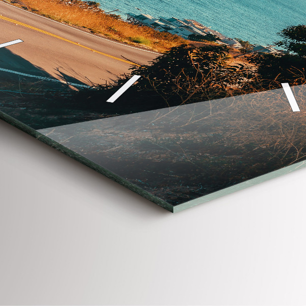 Horloge murale carrée Palmiers à Malibu