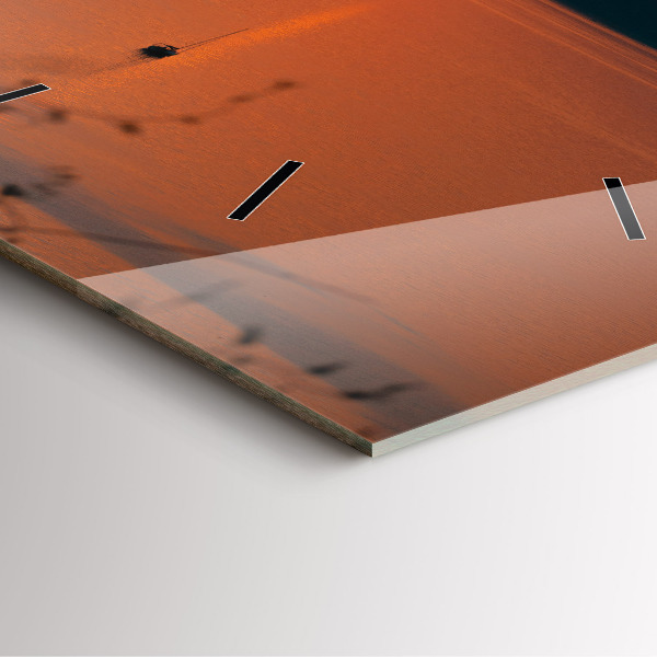 Horloge murale carrée Le lac Balaton le soir