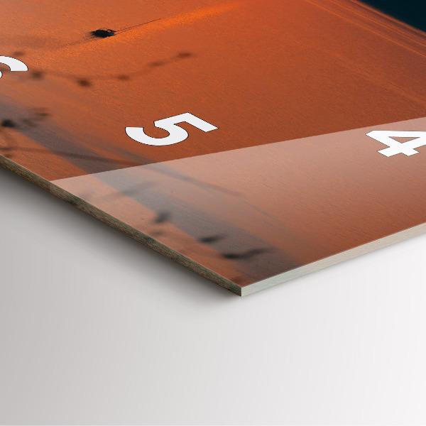 Horloge murale carrée Le lac Balaton le soir