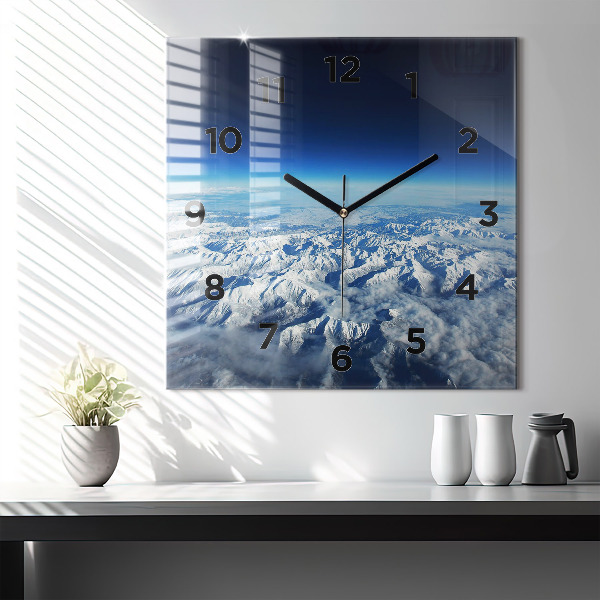 Horloge murale carrée Paysage Montagnes Pyrénées
