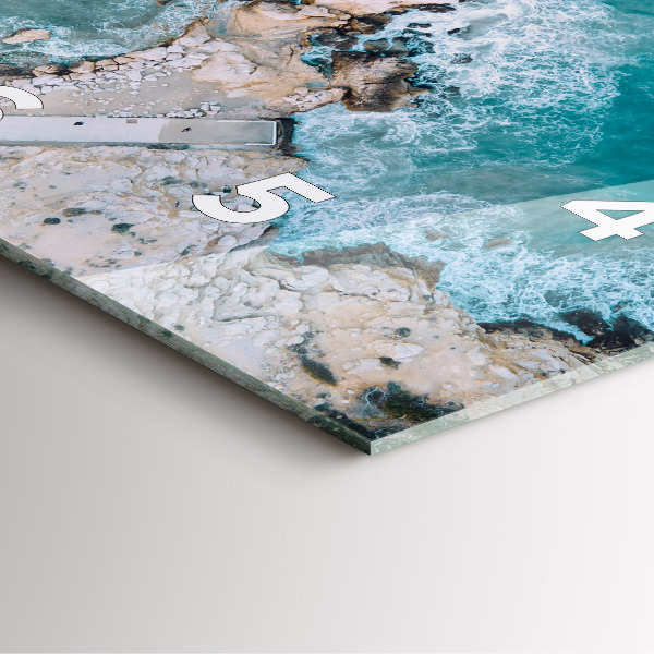 Horloge murale carrée Fjords de la Costa Blanca