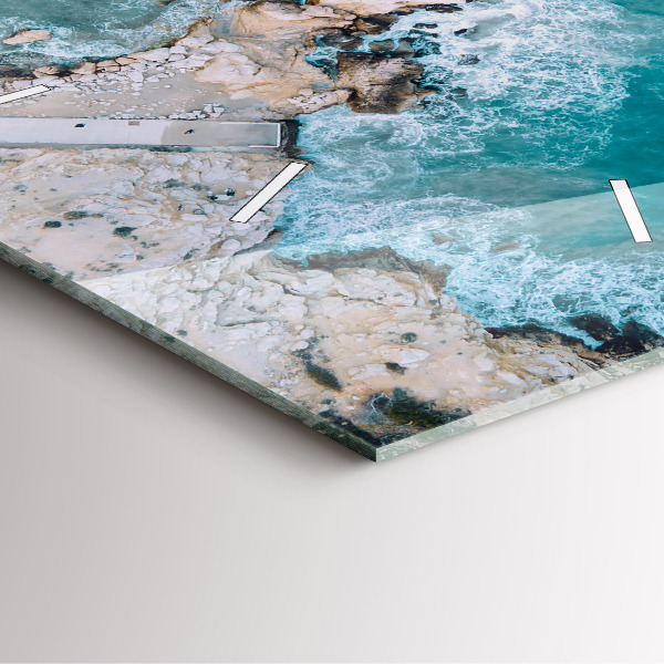 Horloge murale carrée Fjords de la Costa Blanca