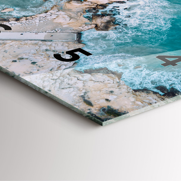 Horloge murale carrée Fjords de la Costa Blanca