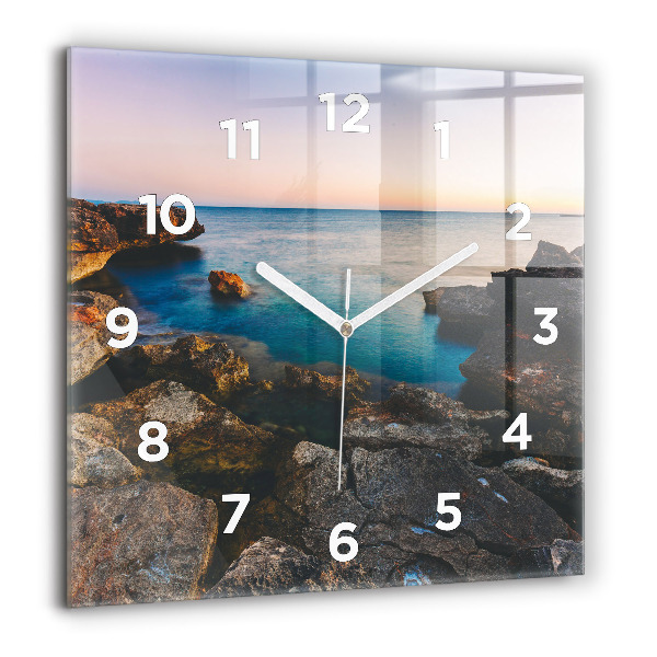 Horloge murale carrée Paysage marin