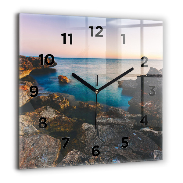 Horloge murale carrée Paysage marin