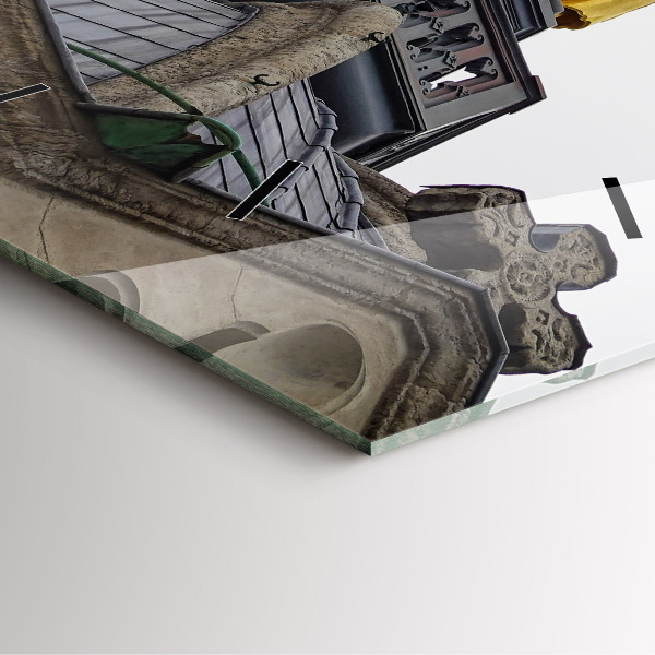 Horloge murale carrée Statue de la Vierge Marie à Lyon