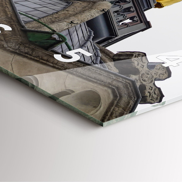 Horloge murale carrée Statue de la Vierge Marie à Lyon