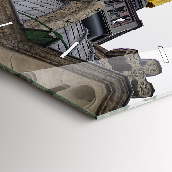 Horloge murale carrée Statue de la Vierge Marie à Lyon