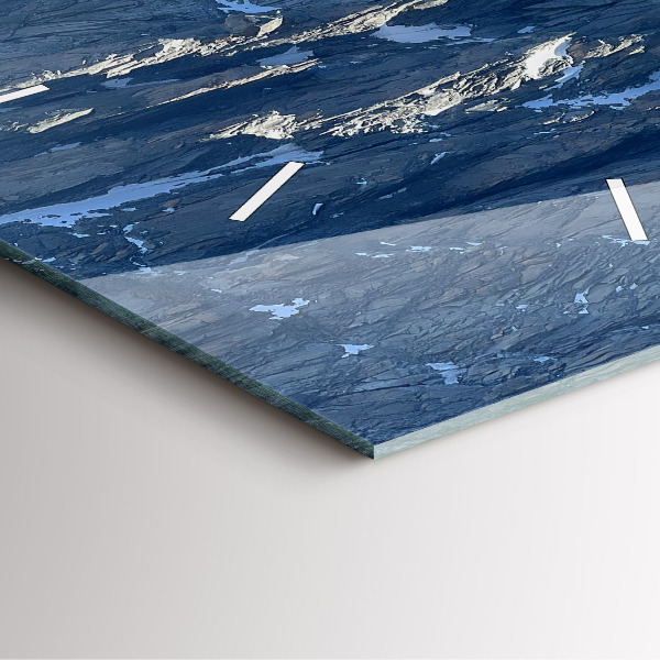 Horloge murale carrée Les Alpes en hiver