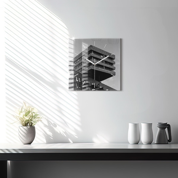 Horloge murale carrée Architecture à Amsterdam