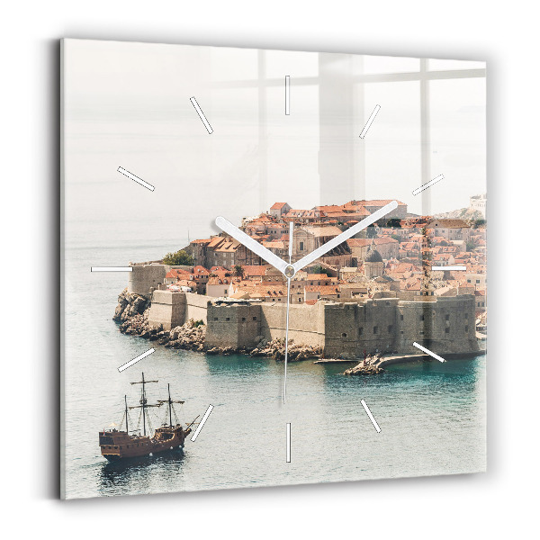 Horloge murale carrée Voilier à Dubrovnik
