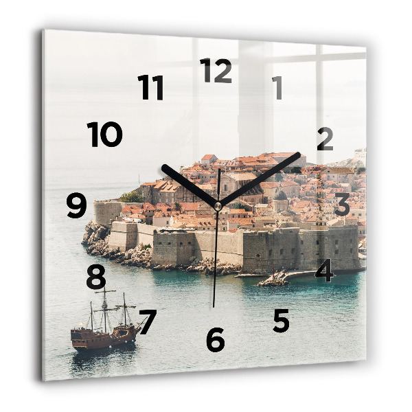 Horloge murale carrée Voilier à Dubrovnik
