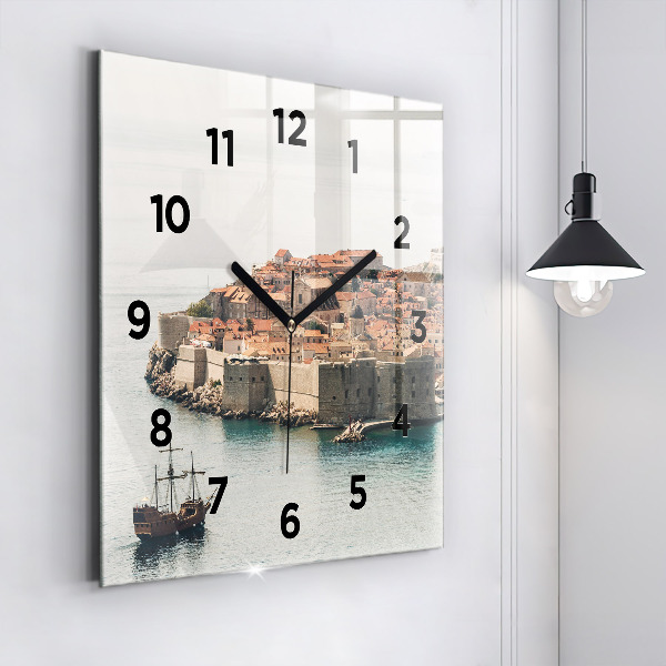 Horloge murale carrée Voilier à Dubrovnik