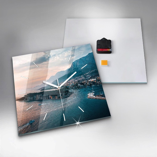 Horloge murale carrée Île en Croatie