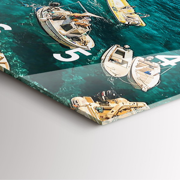 Horloge murale carrée Bateaux en Croatie