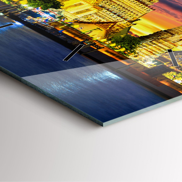 Horloge murale carrée Temple à Bangkok