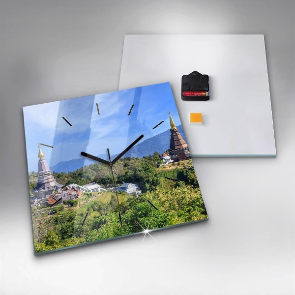Horloge murale carrée Parc national de Chiang Mai