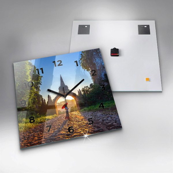 Horloge murale carrée Parc de Surat Thani en Thaïlande