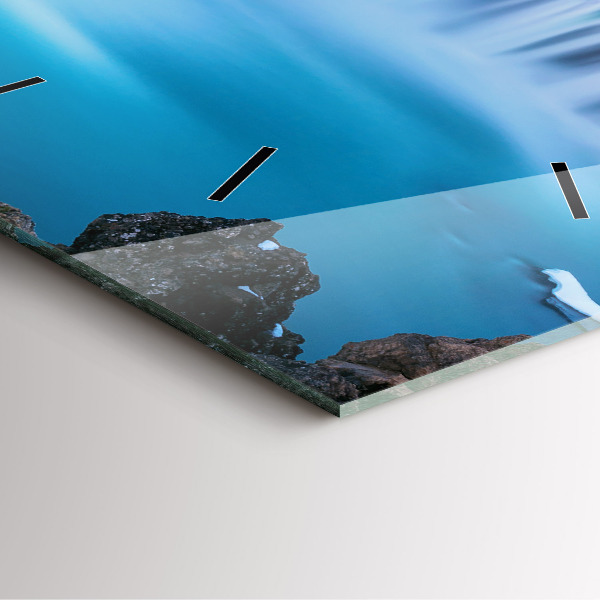 Horloge murale carrée Cascade de Godafoss, Islande