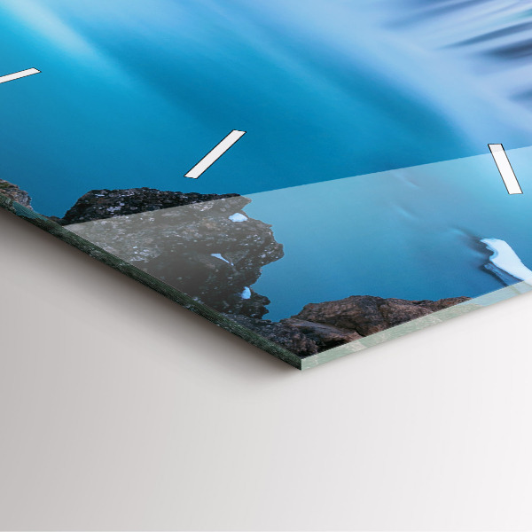 Horloge murale carrée Cascade de Godafoss, Islande