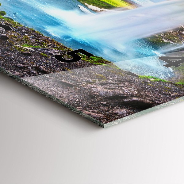 Horloge murale carrée Cascade en Islande