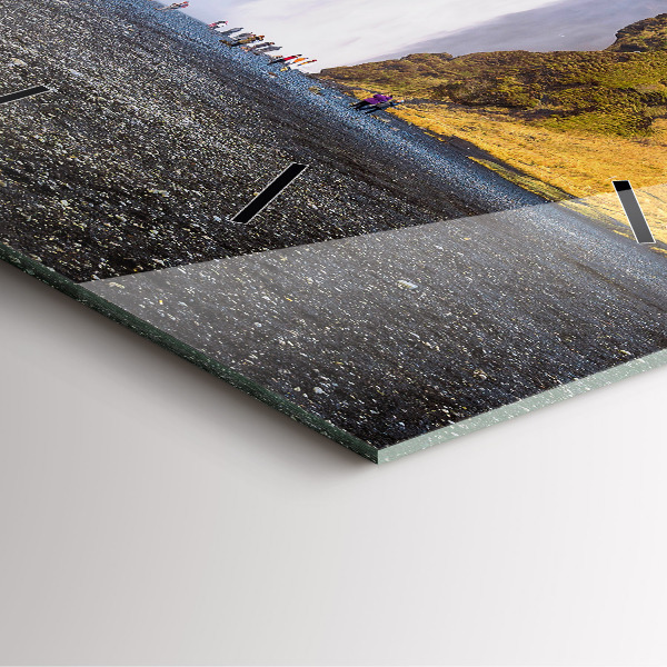 Horloge murale carrée Cascade en Islande