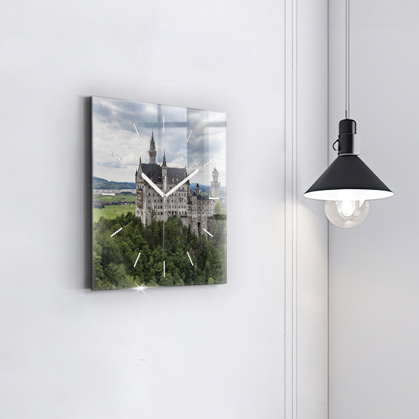 Horloge murale carrée Château de Neuschwanstein