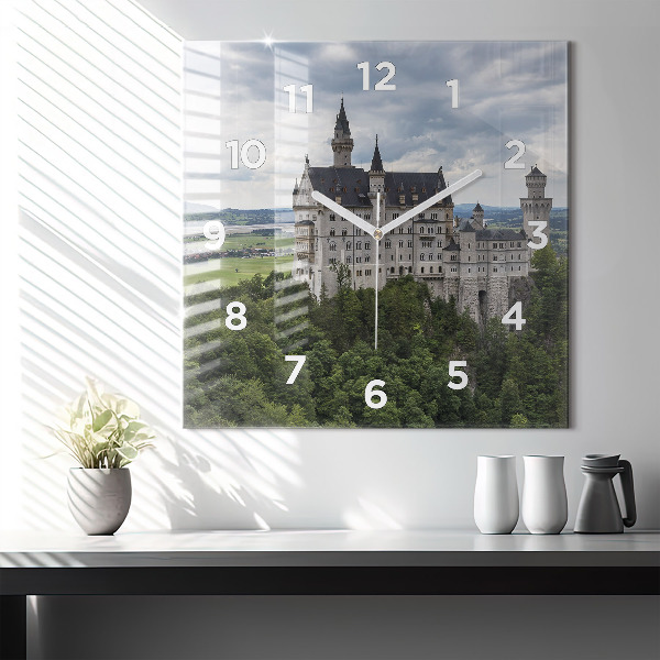 Horloge murale carrée Château de Neuschwanstein