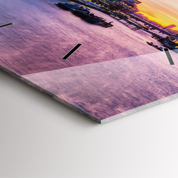 Horloge murale carrée Vue de Londres