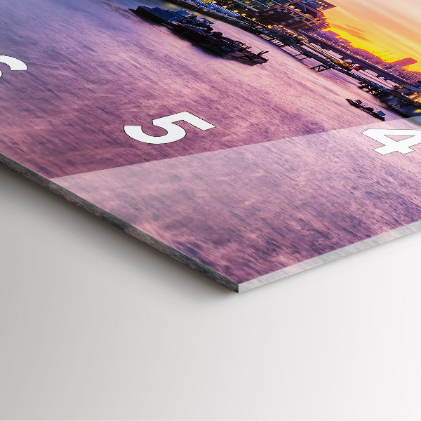 Horloge murale carrée Vue de Londres