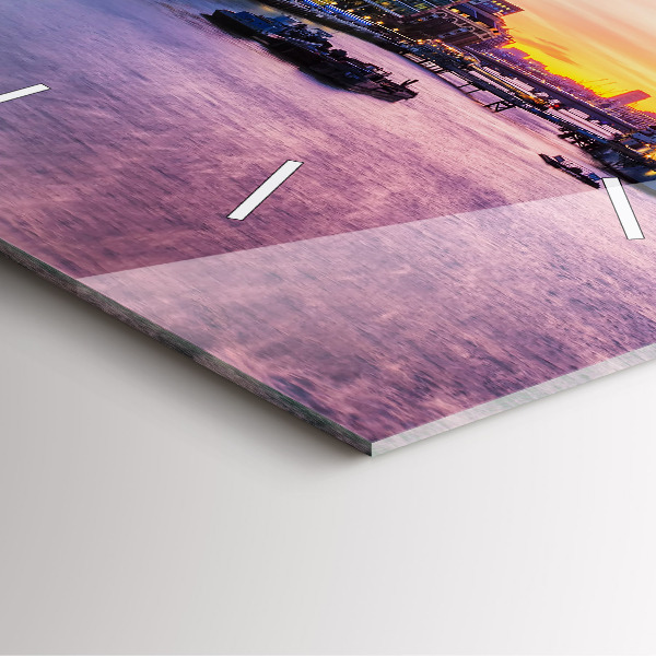 Horloge murale carrée Vue de Londres