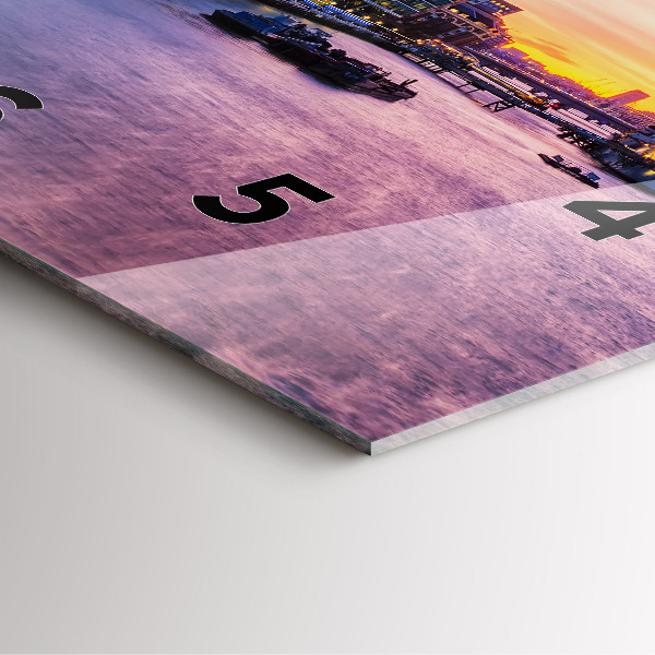 Horloge murale carrée Vue de Londres