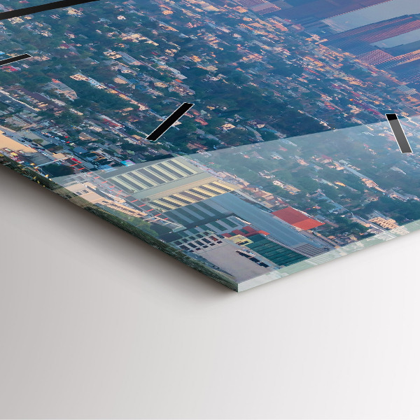 Horloge murale carrée Coucher de soleil à Los Angeles