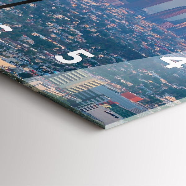 Horloge murale carrée Coucher de soleil à Los Angeles