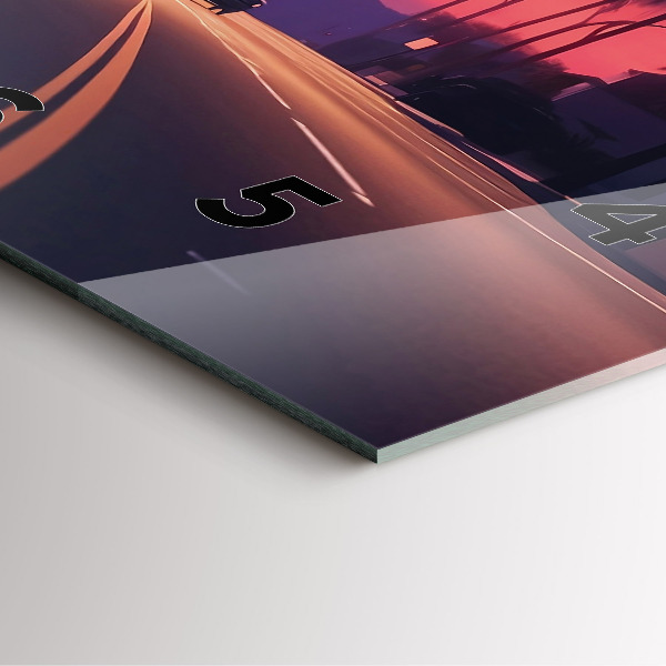 Horloge murale carrée Coucher de soleil à Los Angeles