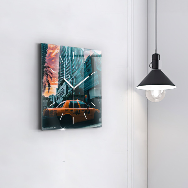 Horloge murale carrée Miami, Floride