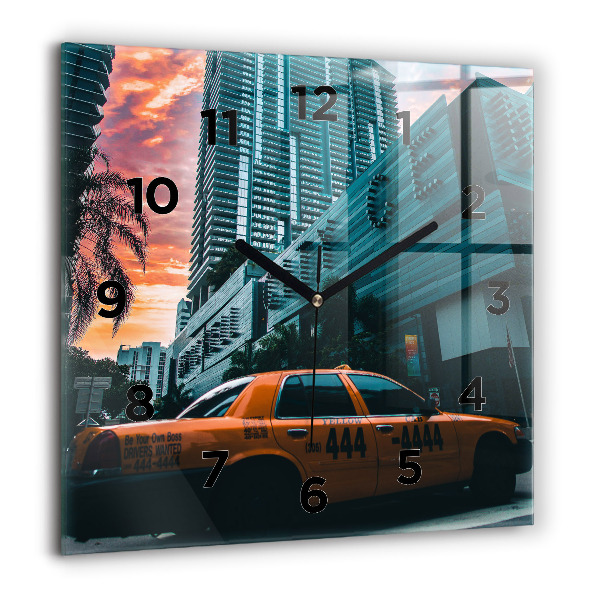 Horloge murale carrée Miami, Floride