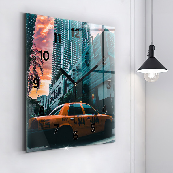 Horloge murale carrée Miami, Floride