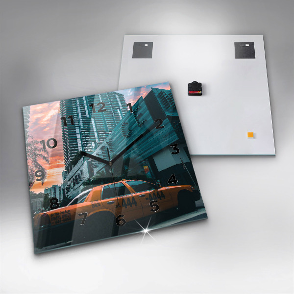 Horloge murale carrée Miami, Floride