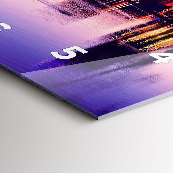 Horloge murale carrée 'Horizon de la ville d''Orlando'