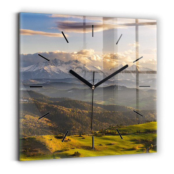 Horloge carrée en verre Pieniny – Wysoki Wierch