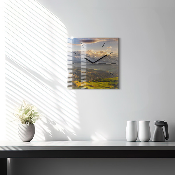 Horloge carrée en verre Pieniny – Wysoki Wierch