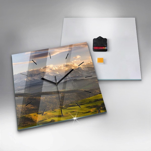 Horloge carrée en verre Pieniny – Wysoki Wierch